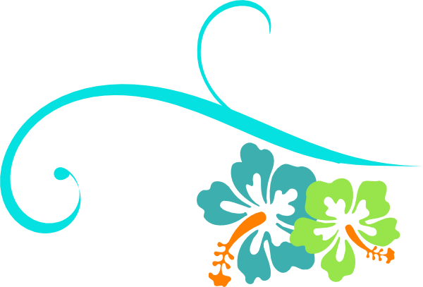 Hibiscus Swirl Clip Art - Hibiscus Clip Art (600x407)