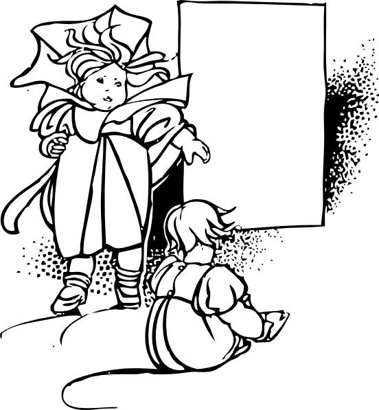 Free Vector Strong And Timid Title Page Clip Art - Clip Art Of Cover Page (552x597)