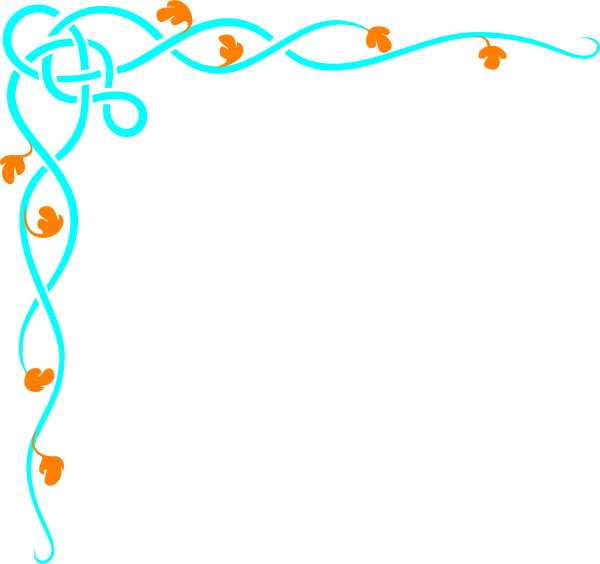 Orange And Blue Border (600x564)