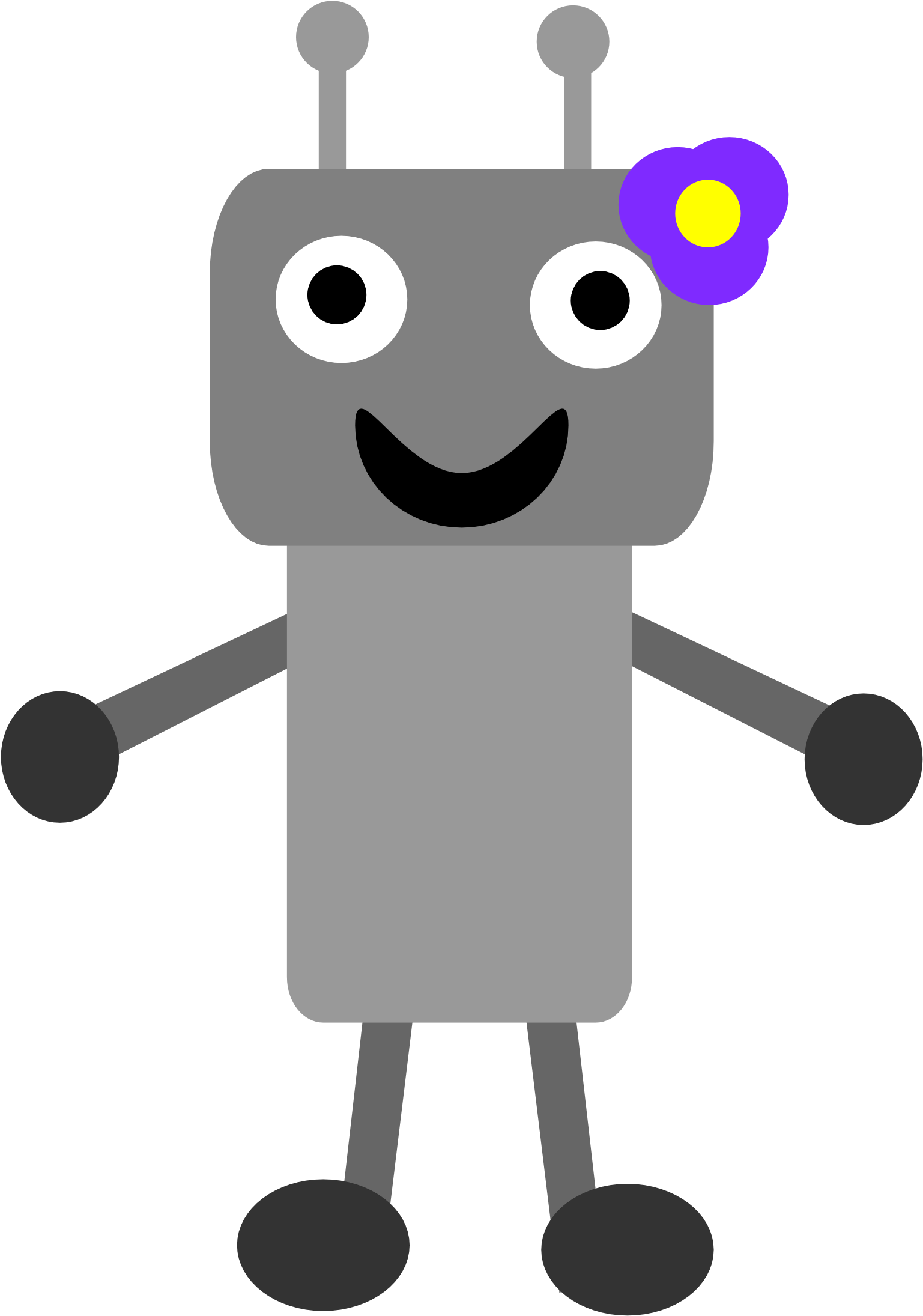 Robot Girl Black White Line Art 1969px 150 - Girl Robot Png (1969x2785)