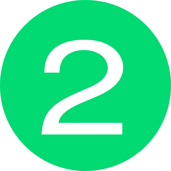 Number 2 Button Green Clip Art At Clker - Number 1 Button (600x600)