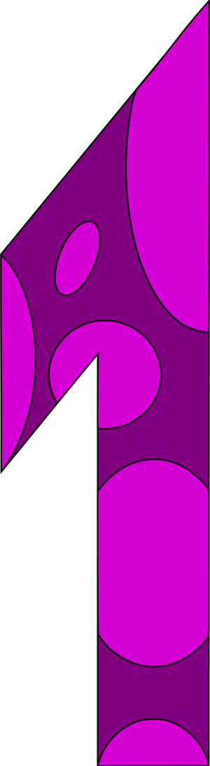 Number One - Number 1 Clip Art (300x1091)