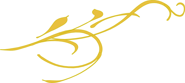 Gold Swirly Lines Clipart - Gold Flowers Clip Art (600x270)