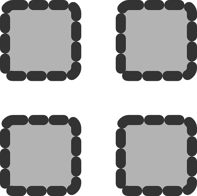 Flat, Square, Grey, Theme, Action, Dotted - Icon (640x638)