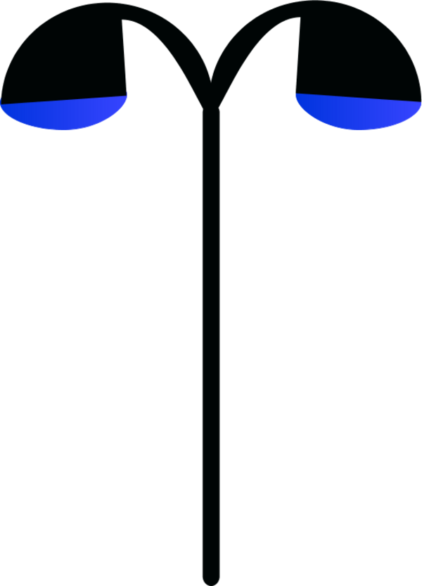Street Lamp Post Double - Street Light Clip Art (600x833)