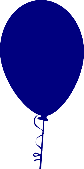 Navy Blue Balloon Clip Art (294x590)