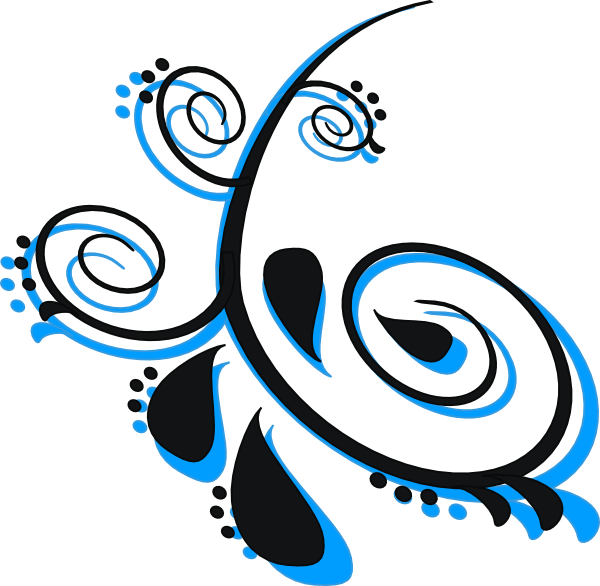 Scroll Black Peacock 3 Clip Art - Clip Art (600x586)