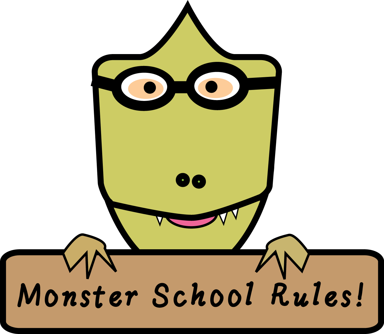 Rule 20clipart - School Monster Clipart Gif (1326x1155)