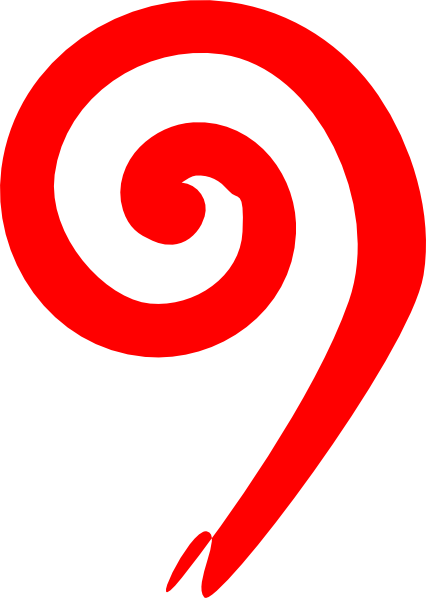 Red Spiral Clip Art - Red Spiral (426x598)