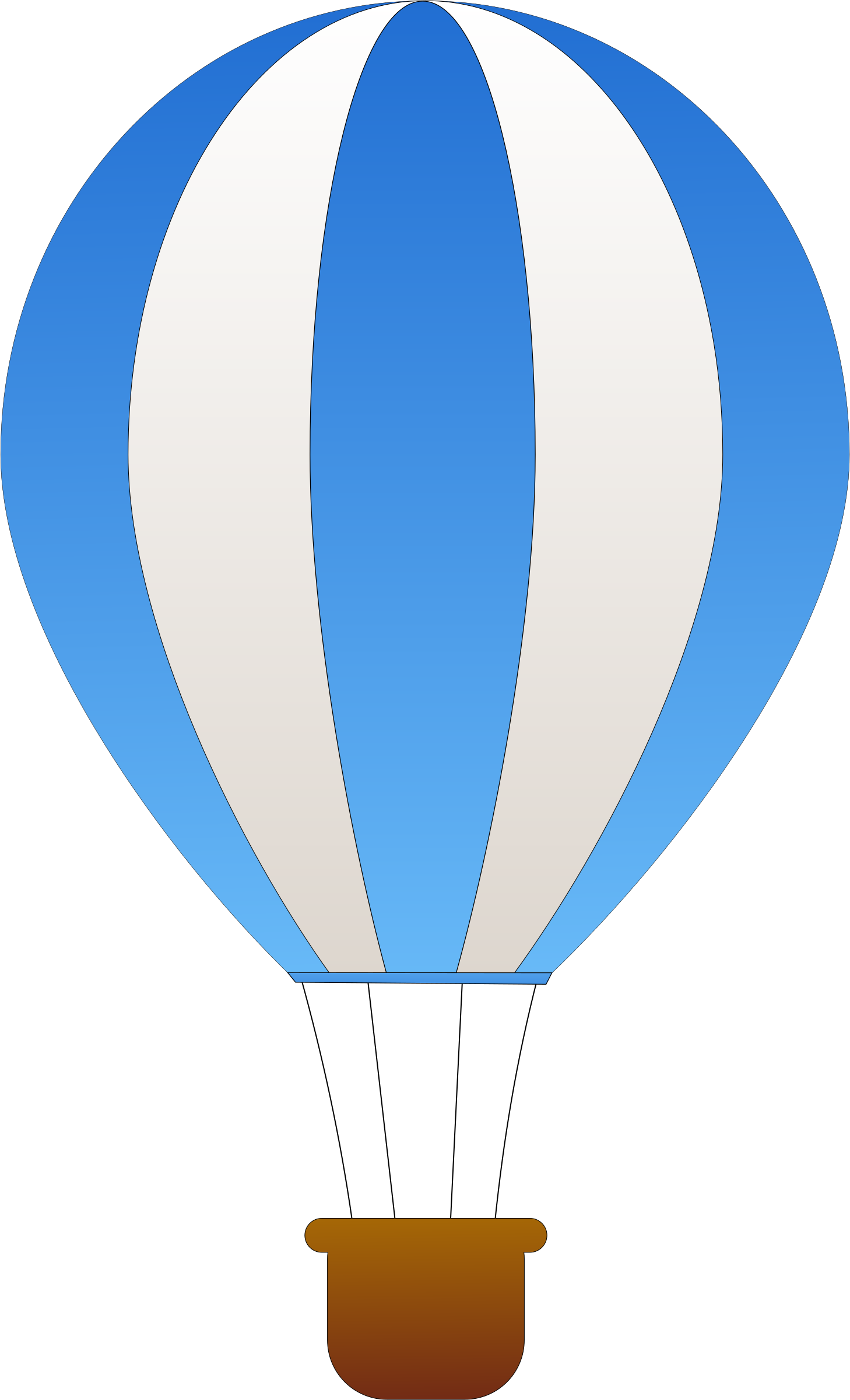 Blue Hot Air Balloon Clip Art (1458x2400)