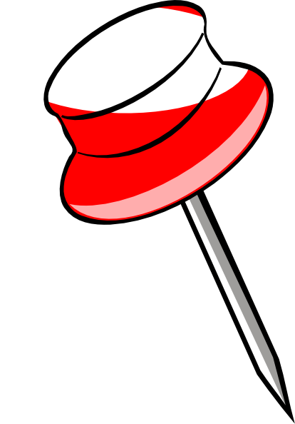 Tack Red Clip Art - Pin Clip Art (414x594)