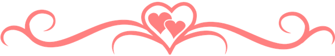 Flourish Hearts Separator Swirls Horizonta - Ornament Love Vector Png (680x340)