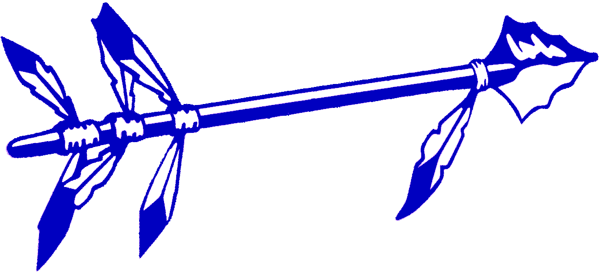 Royal Blue Spear Cut Image - Spears Clipart (1266x606)