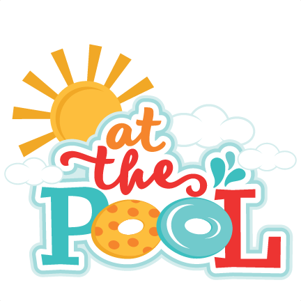 At The Pool Title Svg Scrapbook Cut File Cute Clipart - Scalable Vector Graphics (432x432)