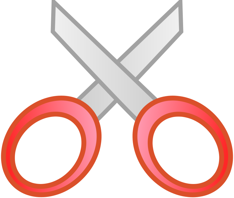 Free Cut Red - Scissors Clipart (958x816)