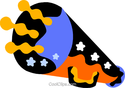 Bull Horn Royalty Free Vector Clip Art Illustration - Bull Horn Royalty Free Vector Clip Art Illustration (480x341)