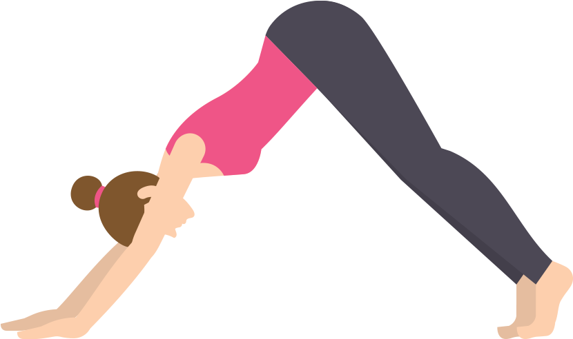 Downward Dog Pose - Downward Dog Pose Clipart (1000x1000)