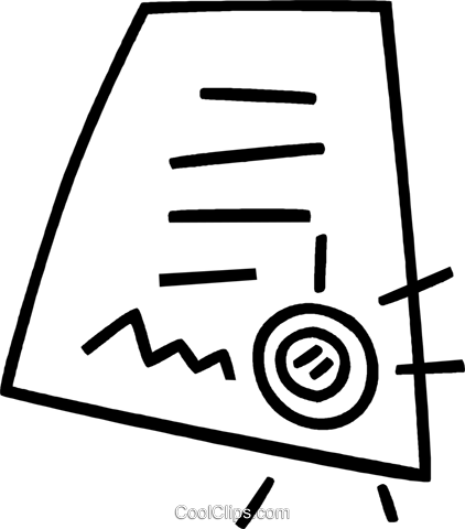 Document/contract Royalty Free Vector Clip Art Illustration - Offer And Acceptance Ppt (422x480)