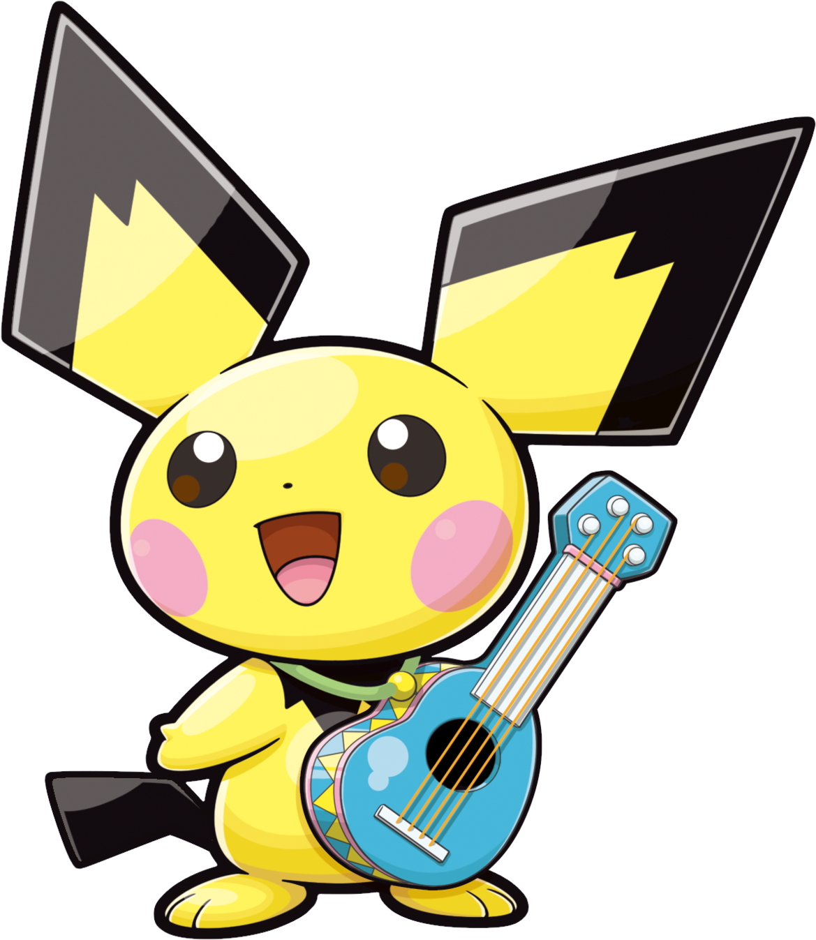 Ukulele Pichu - Pokemon Ranger Guardian Signs Pichu (1200x1397)