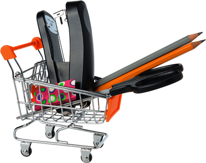 Download - Office Supplies Shopping Cart (796x600)