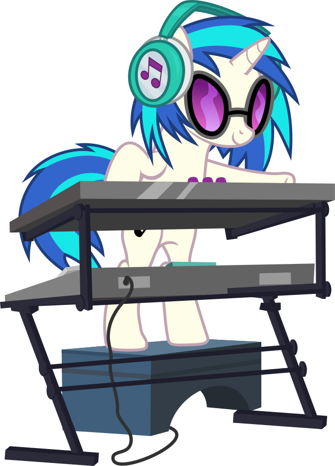 Punzil504, Bipedal, Dj Pon-3, Female, Hooves, Horn, - Chair (673x934)