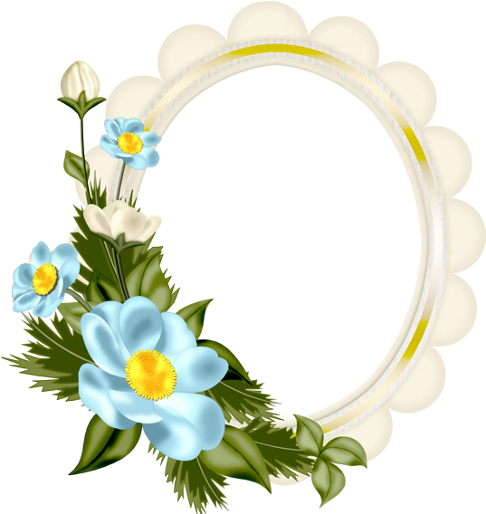 Borders And Frames, Flower Frame, Papo, Digital Image, - Picture Frame (600x600)