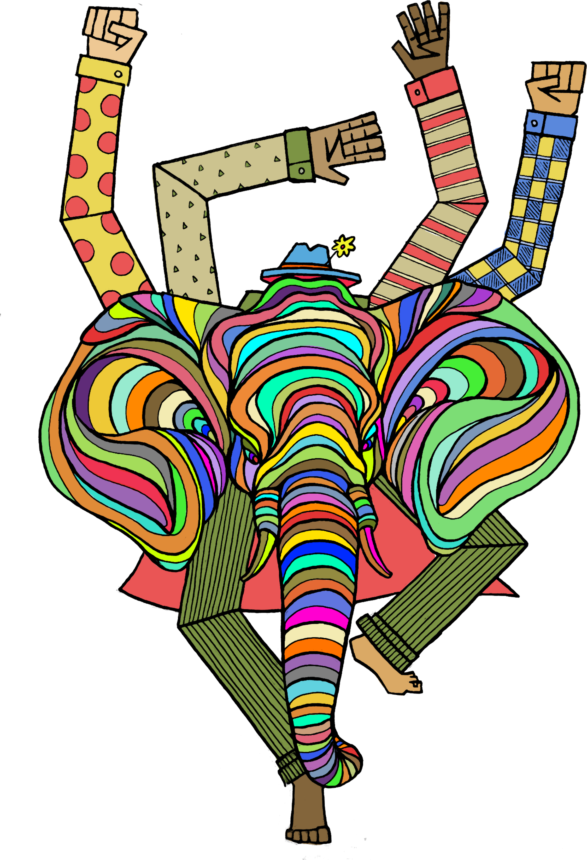 This Ganesha Inspired Elephant Captures Elements Of - Illustration (2400x3338)