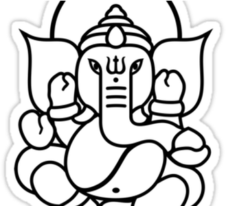 Ganesha Images For Kids - Ganesh Black And White (450x300)