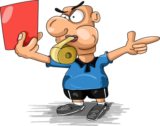 Keep It Clean So You Can Avoid Nasty Surprises - Funny Football Judge (535x423)