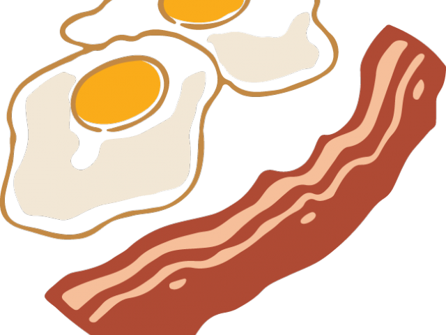 Omelette Clipart Fried Egg - Bacon And Eggs Transparent (640x480)