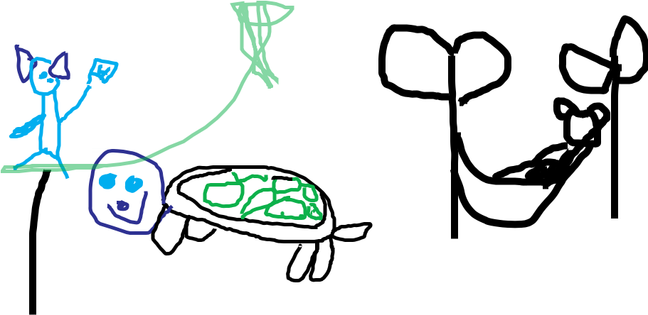 One Day A Turtle Named Travis Was Walking Along The - Sketch (910x470)