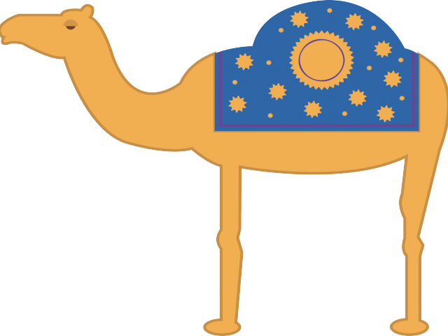 Oasis Clipart Cartoon - Desert (640x480)