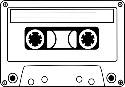 Audio Cassette Clipart - Cassette Tape Clipart (519x360)