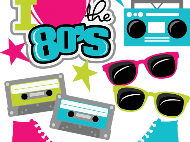 Sunglass Clipart 80's - 80's Design Clipart Png (640x480)