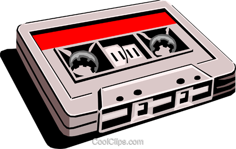 Cassette Tape Royalty Free Vector Clip Art Illustration - Dog Licks (480x303)