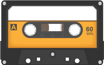 Vintage Audio Cassette - 80s Cassette Tape Png (400x400)