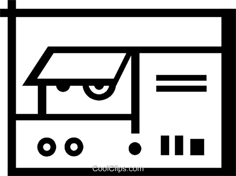 Cassette Player Royalty Free Vector Clip Art Illustration - Cassette Player Royalty Free Vector Clip Art Illustration (480x359)