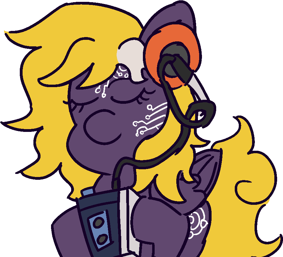 Threetwotwo32232, Cassette Player, Female, Headphones, - Cartoon (1000x870)