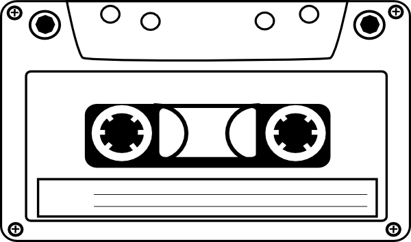 Cassette Tape Clipart (600x354)