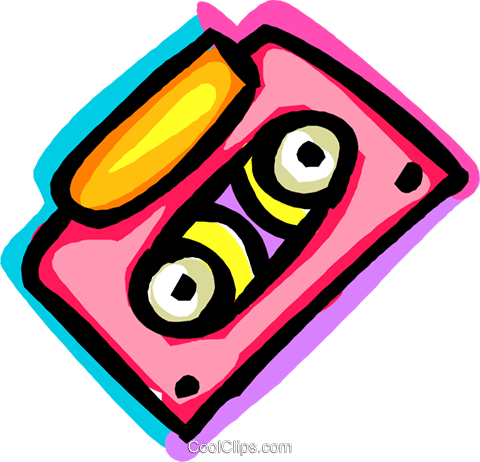 Cassette Tapes Royalty Free Vector Clip Art Illustration - Cassette Tapes Royalty Free Vector Clip Art Illustration (480x462)