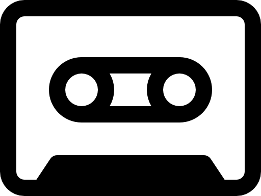 Cassette Music Tape Outline Free Icon - Tape Icon (512x384)