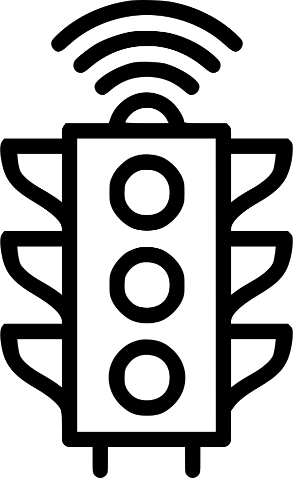 Ciy Traffic Control Managemnet Automatic Controller - Traffic Light Clipart Black And White (602x980)