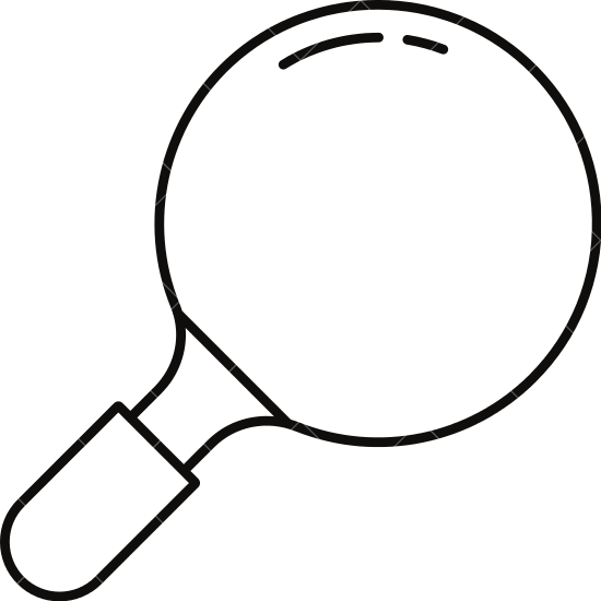 Ping Pong Clipart Racket - Table Tennis Racket Clipart Black And White (550x550)