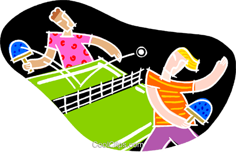 Playing Ping Pong Royalty Free Vector Clip Art Illustration - Playing Ping Pong Royalty Free Vector Clip Art Illustration (480x310)