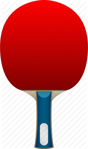 Bat Clipart Ping Pong - Ping Pong (301x512)