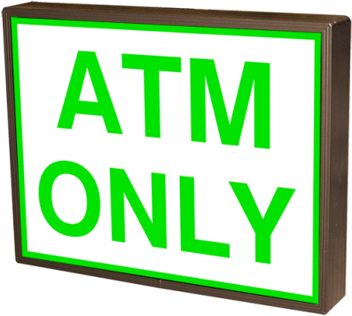 Atm Only Led Sign Phxf1418w-120g - Atm Only Led Sign Phxf1418w-120g (400x362)