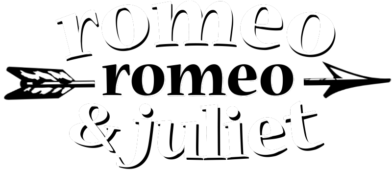 Romeo, Romeo & Juliet Logo - Calligraphy (800x349)