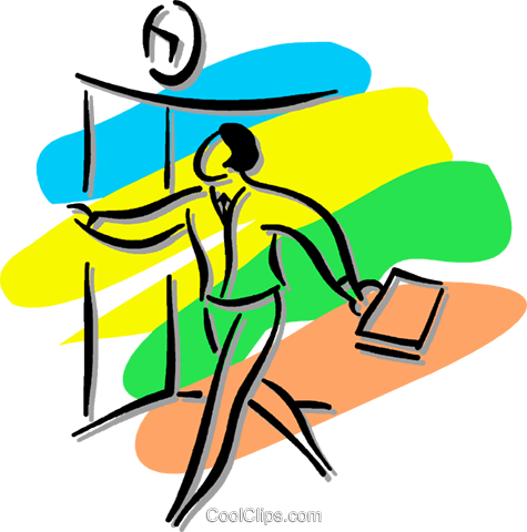 Person Looking At The Clock Royalty Free Vector Clip - Beauty Salons Clip Art Transparent (475x480)