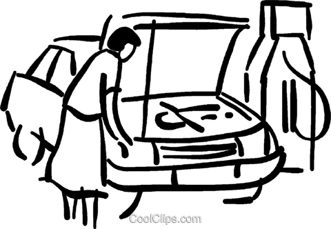 Person Looking At Engine Royalty Free Vector Clip Art - Person Looking At Engine Royalty Free Vector Clip Art (480x332)