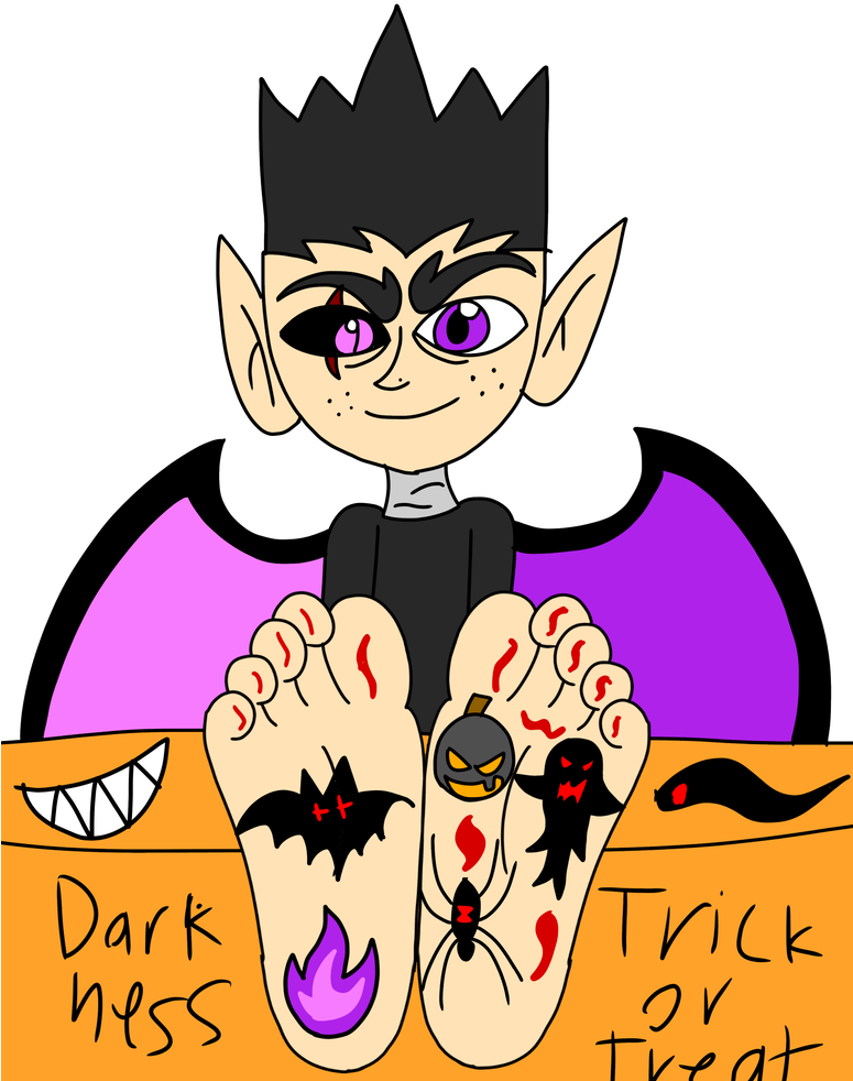 Dark Romeo's Evil Halloween Feet By Dracoshark1900 - Cartoon (774x1032)